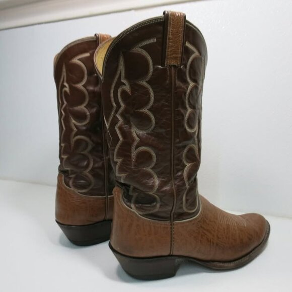 Tony Lama Western Kicker Cowboy Boots Leather Footwear Made in USA 9.5 EEE - Picture 5 of 7